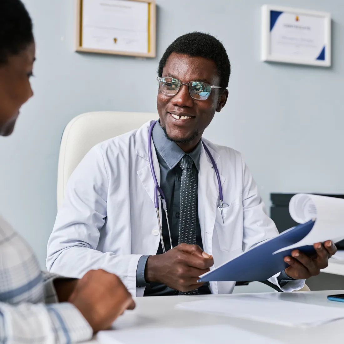 Doctor consulting a patient at MedStake Chisipite Clinic